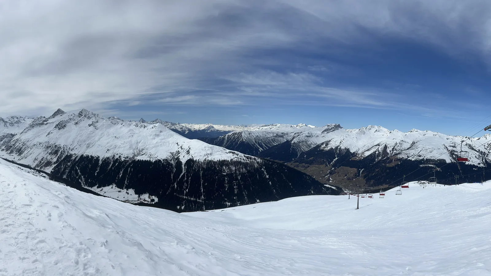 Klosters im Winter unterhalb der Madrisa